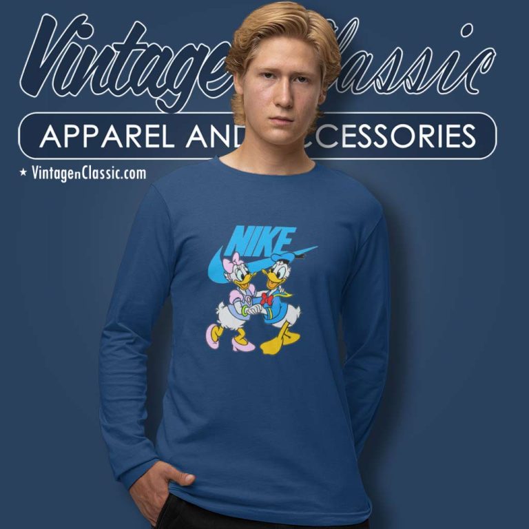 Donald Duck And Daisy Logo Nike Long Sleeve Tee Donald Duck And Daisy Logo Nike Long Sleeve Tee
