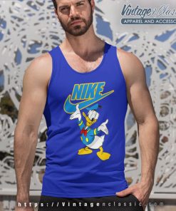 Donald Duck Character Funny Nike Tank Top Racerback