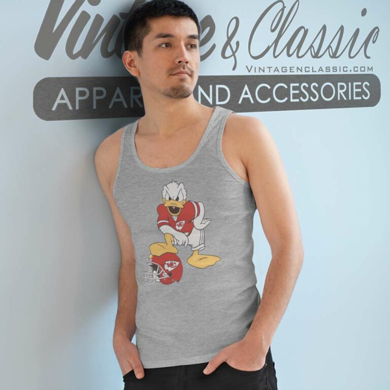 Donald Duck Kansas City Chiefs Tank Top Racerback Donald Duck Kansas City Chiefs Tank Top Racerback
