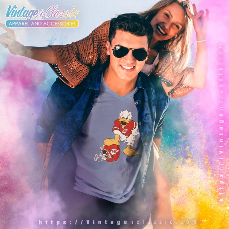 Donald Duck Kansas City Chiefs V Neck TShirt Donald Duck Kansas City Chiefs V Neck TShirt