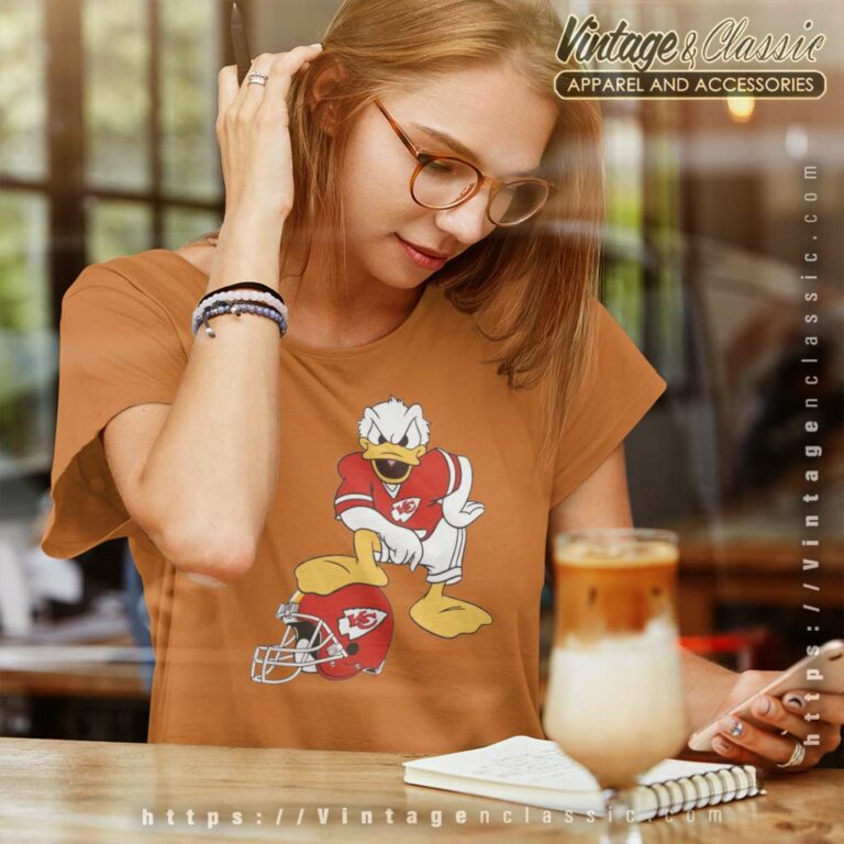 Donald Duck Kansas City Chiefs Women TShirt Donald Duck Kansas City Chiefs Women TShirt