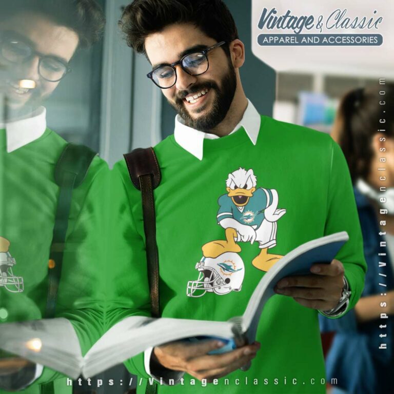 Donald Duck Miami Dolphins Sweatshirt Donald Duck Miami Dolphins Sweatshirt