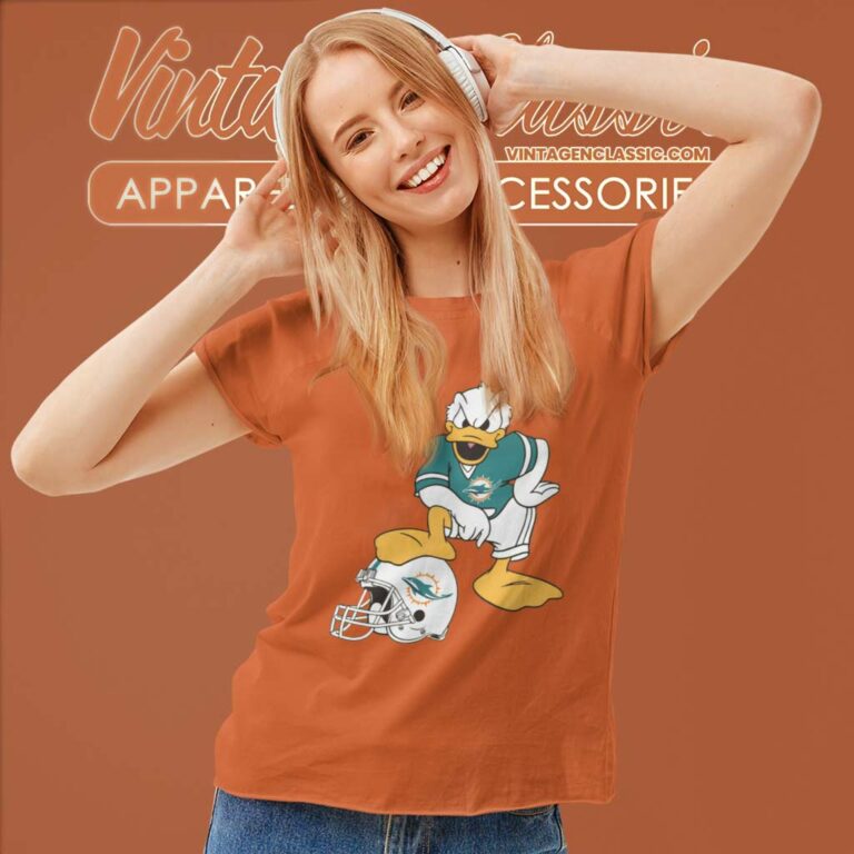 Donald Duck Miami Dolphins Women TShirt Donald Duck Miami Dolphins Women TShirt