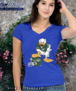 Donald Duck New York Jets V Neck TShirt