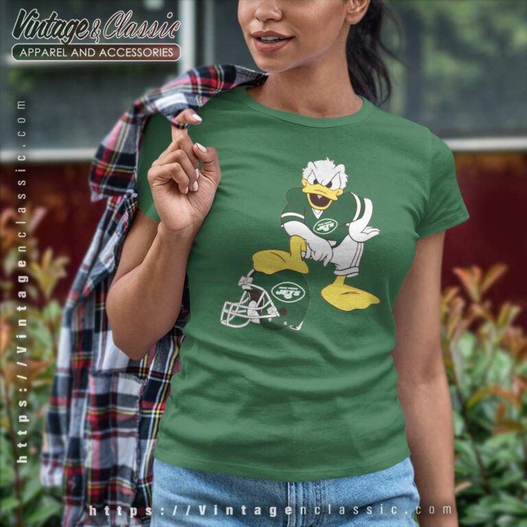 Donald Duck New York Jets Women TShirt Donald Duck New York Jets Women TShirt