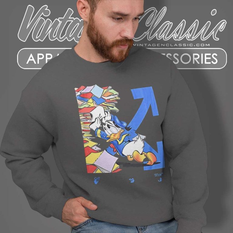 Donald Duck Off white Book Holder Sweatshirt Donald Duck Off white Book Holder Sweatshirt