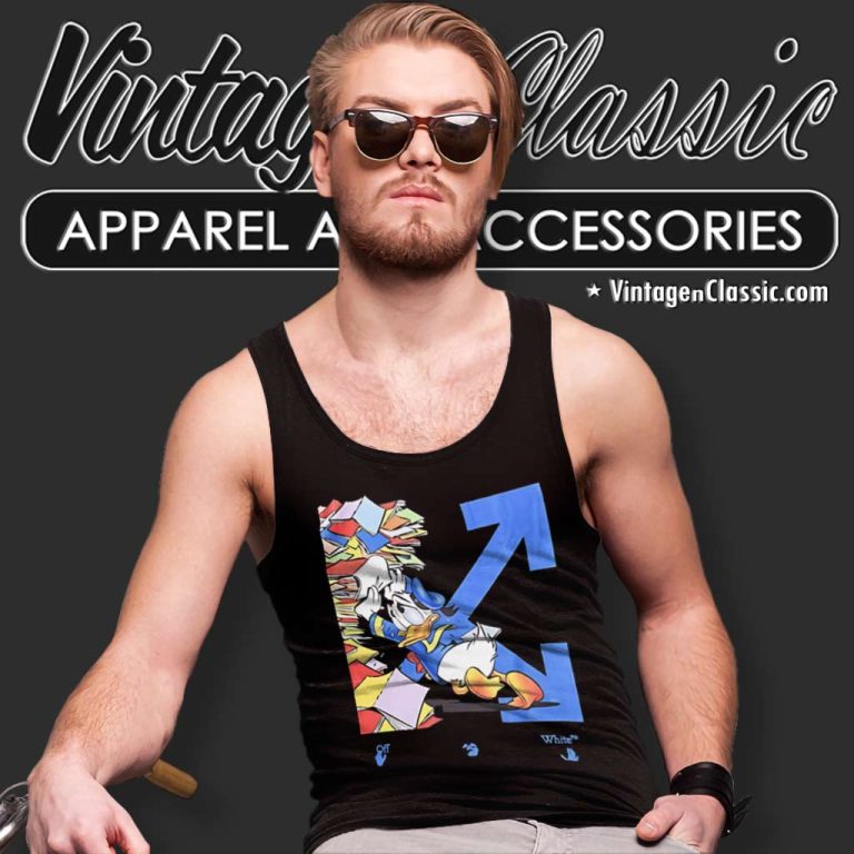 Donald Duck Off white Book Holder Tank Top Racerback Donald Duck Off white Book Holder Tank Top Racerback