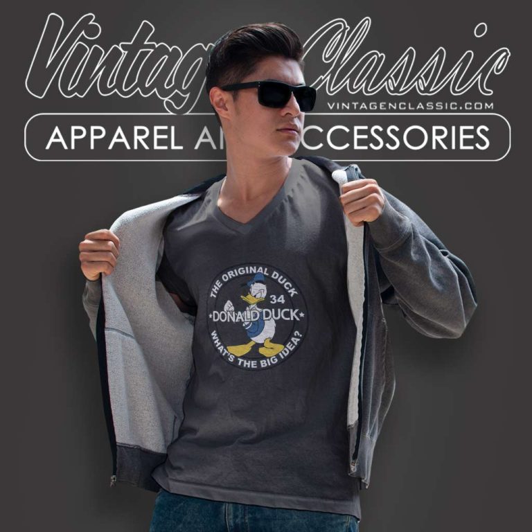 Donald Duck The Original Duck Shirt V Neck TShirt Donald Duck The Original Duck Shirt V Neck TShirt