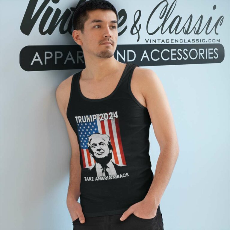 Donald Trump 2024 Take America Back American Flag Tank Top Racerback Donald Trump 2024 Take America Back American Flag Tank Top Racerback
