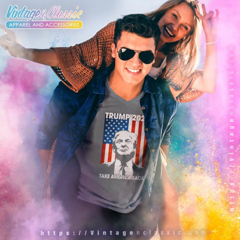 Donald Trump 2024 Take America Back American Flag V Neck TShirt Donald Trump 2024 Take America Back American Flag V Neck TShirt