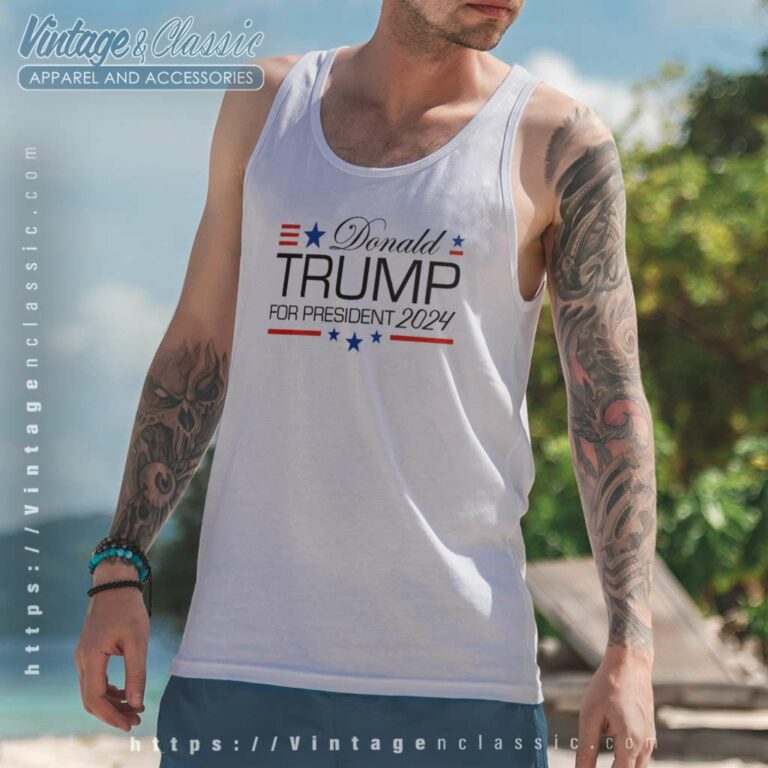 Donald Trump For President 2024 Tank Top Racerback Donald Trump For President 2024 Tank Top Racerback