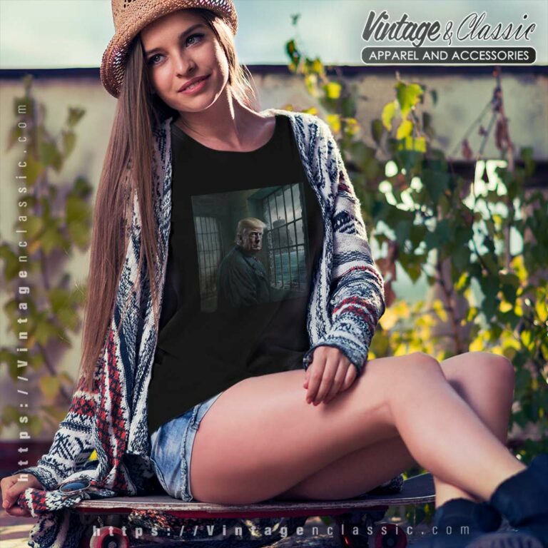 Donald Trump In Alcatraz Prison Women TShirt Donald Trump In Alcatraz Prison Women TShirt
