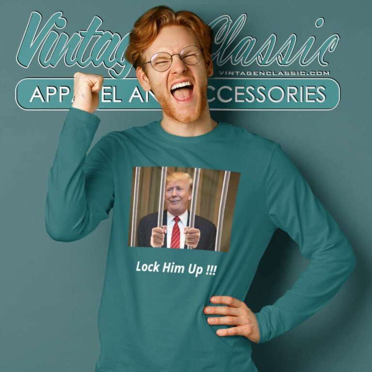 Donald Trump Lock Him Up Long Sleeve Tee Donald Trump Lock Him Up Long Sleeve Tee