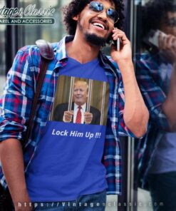 Donald Trump Lock Him Up V Neck TShirt