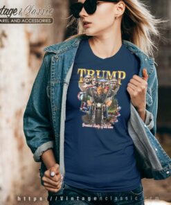 Donald Trump Political Motorcycle Vneck