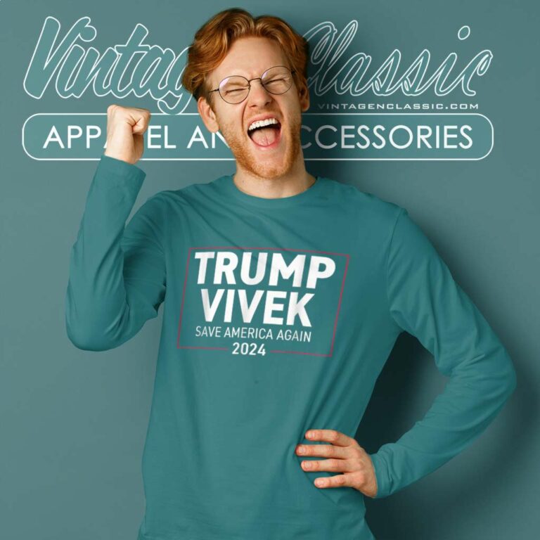 Donald Trump Vivek Ramaswamy 2024 Save America Long Sleeve Tee Donald Trump Vivek Ramaswamy 2024 Save America Long Sleeve Tee