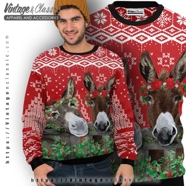Donkey Buddies Christmas Ugly Christmas Sweater Ugly Sweater Donkey Buddies Christmas Ugly Christmas Sweater Ugly Sweater