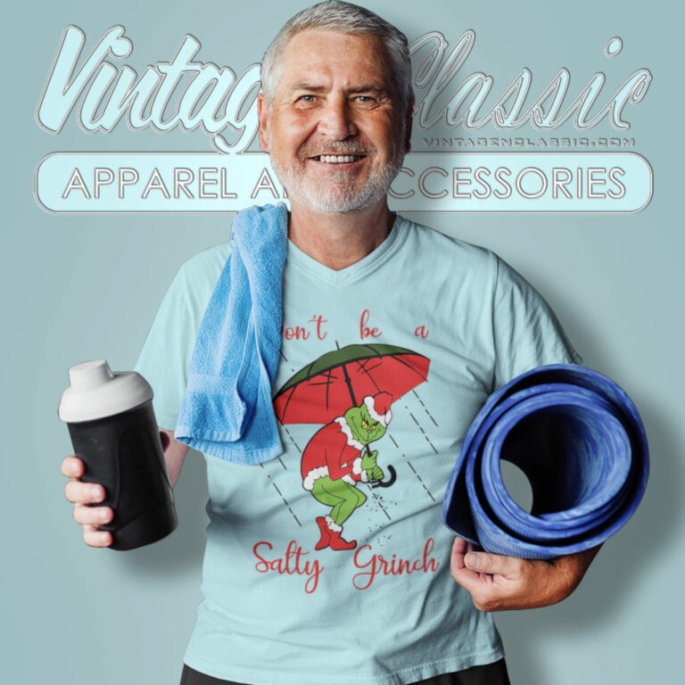 Dont Be A Salty Grinch Christmas V Neck TShirt Dont Be A Salty Grinch Christmas V Neck TShirt
