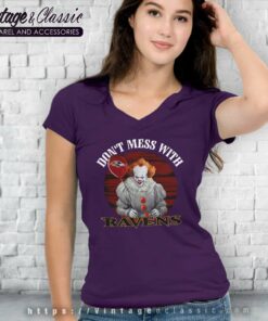 Dont Mess With Baltimore Ravens Pennywise Shirt 5 Dont Mess With Baltimore Ravens Pennywise V Neck TShirt
