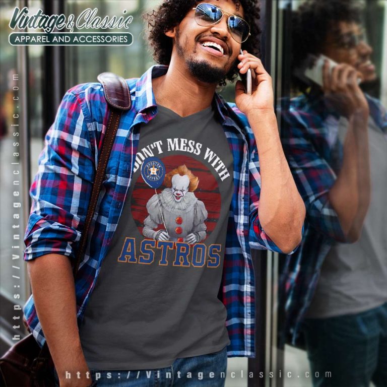 Dont Mess With Houston Astros Pennywise It V Neck TShirt Dont Mess With Houston Astros Pennywise It V Neck TShirt