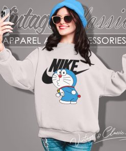 Doraemon Character Nike Logo Sweatshirt