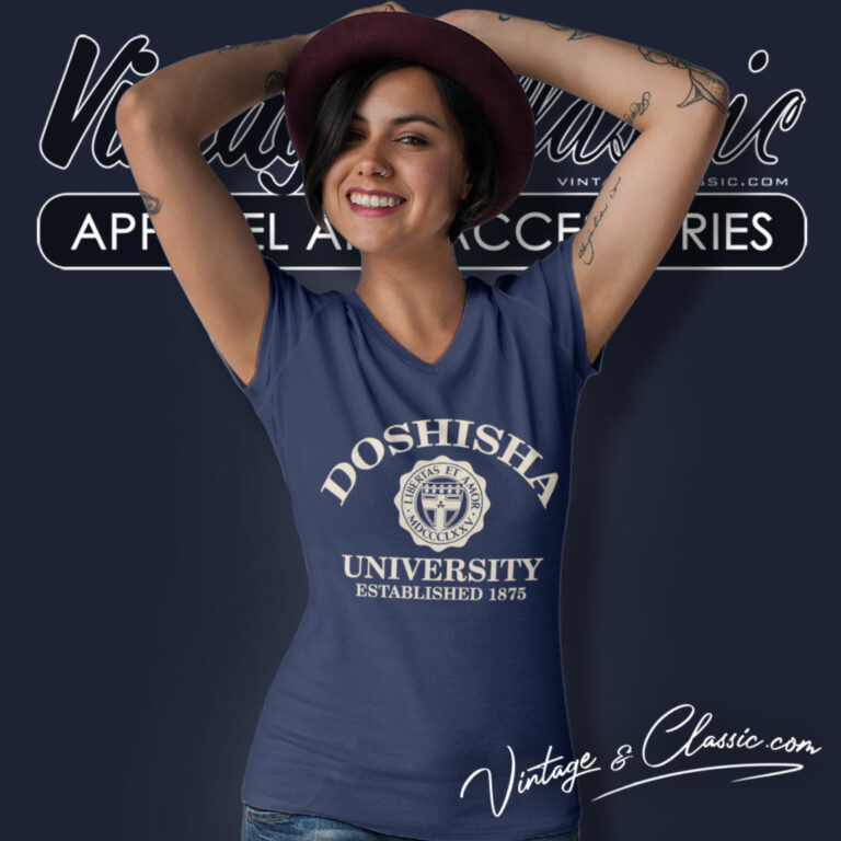 Doshisha University V Neck TShirt Doshisha University V Neck TShirt