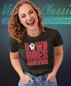 Down Goes Anderson Baseball Fight Women TShirt