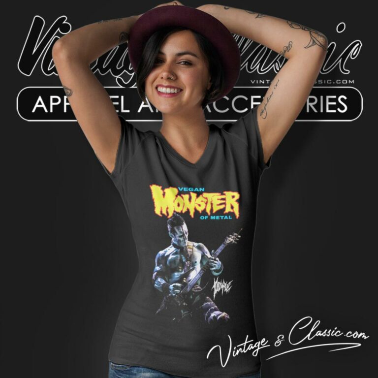 Doyle Shirt Vegan Monster Of Metal V Neck TShirt Doyle Shirt Vegan Monster Of Metal V Neck TShirt