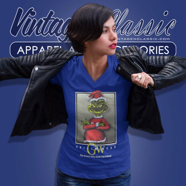 Dr Seuss Grinchwear Grinch Who Stole Christmas V Neck TShirt Dr Seuss Grinchwear Grinch Who Stole Christmas V Neck TShirt