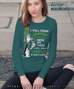 Dr Seuss Jameson Irish Whiskey Long Sleeve Tee