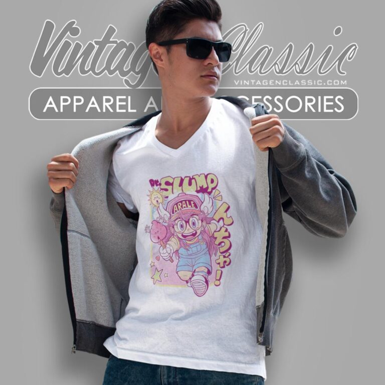 Dr Slump Arale Chan Dragon Ball V Neck TShirt Dr Slump Arale Chan Dragon Ball V Neck TShirt