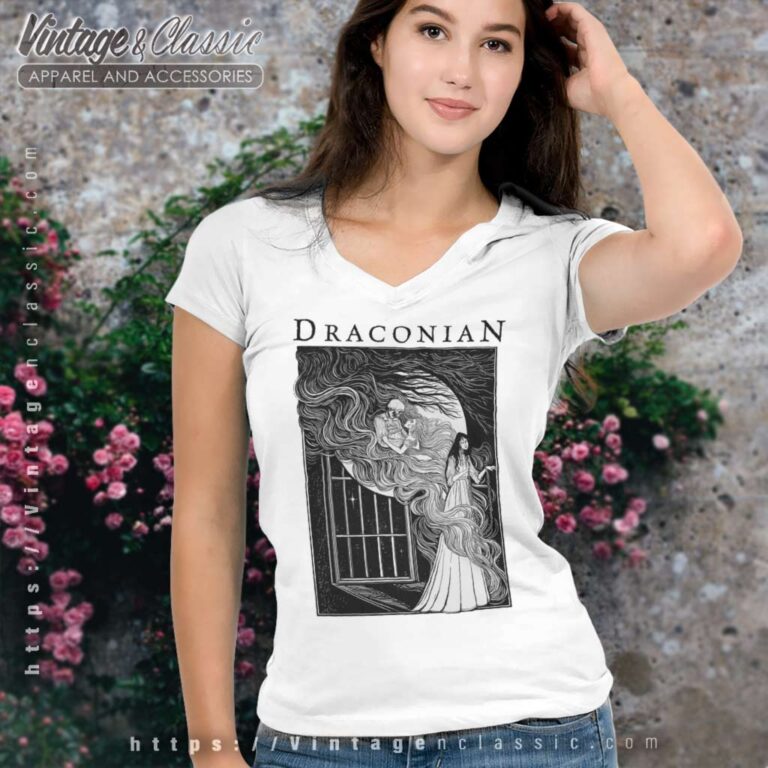 Draconian Moths V Neck TShirt Draconian Moths V Neck TShirt