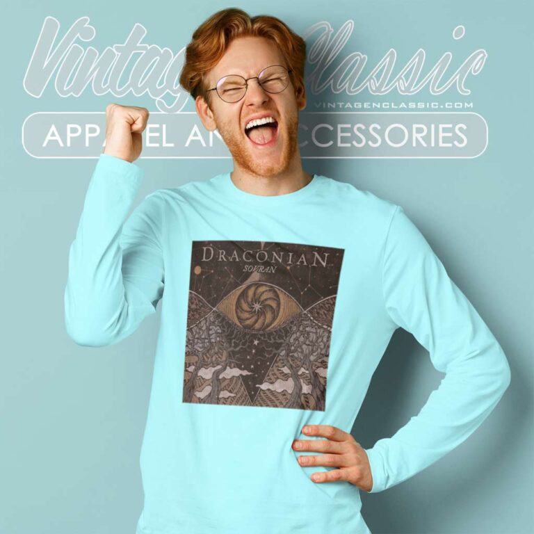 Draconian Shirt Sovran Album Cover Long Sleeve Tee Draconian Shirt Sovran Album Cover Long Sleeve Tee