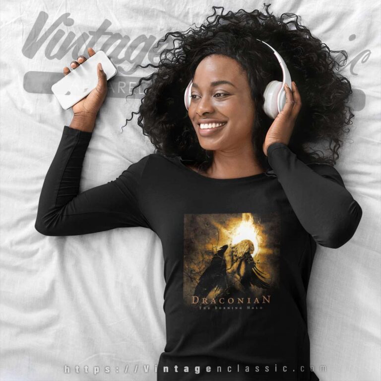 Draconian Shirt The Burning Halo Album Cover Long Sleeve Tee 1 Draconian Shirt The Burning Halo Album Cover Long Sleeve Tee 1