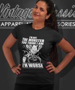 Dragon Ball Shirt Vegeta Im Not The Monster You Think I Am Im Worse Women T Shirt
