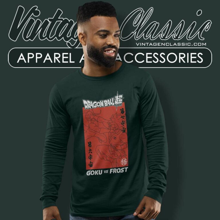 Dragon Ball Super Goku Vs Frost Long Sleeve Tee Dragon Ball Super Goku Vs Frost Long Sleeve Tee