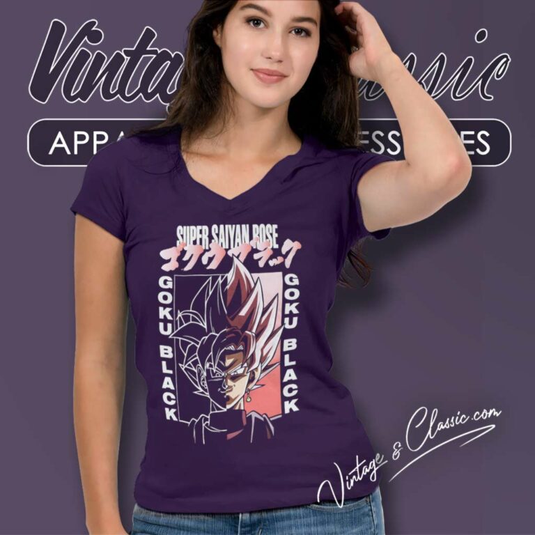 Dragon Ball Super Saiyan Rose Goku V Neck TShirt Dragon Ball Super Saiyan Rose Goku V Neck TShirt