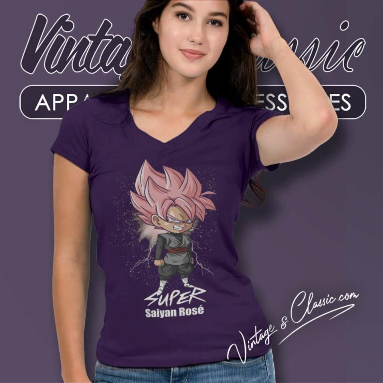 Dragon Ball Super Saiyan Rose V Neck TShirt Dragon Ball Super Saiyan Rose V Neck TShirt