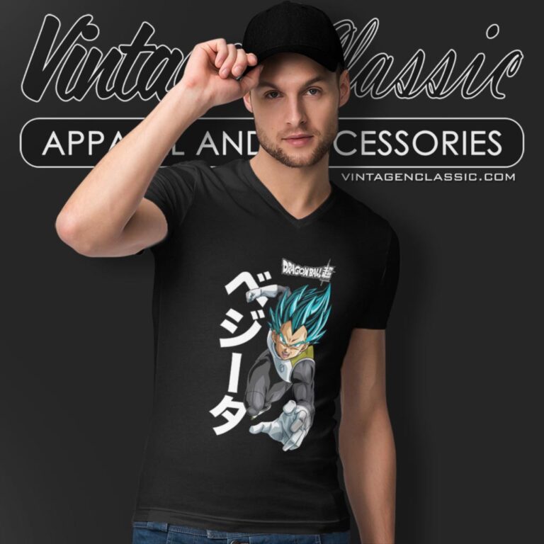 Dragon Ball Super Saiyan Vegeta V Neck TShirt Dragon Ball Super Saiyan Vegeta V Neck TShirt