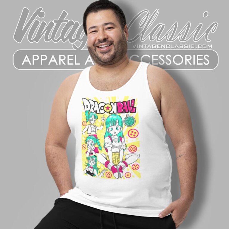 Dragon Ball Z Bulma Retro Graphic Tank Top Racerback Dragon Ball Z Bulma Retro Graphic Tank Top Racerback