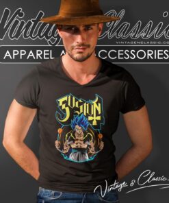 Dragon Ball Z Fusion Gogeta Ghost Band Inspired V Neck TShirt