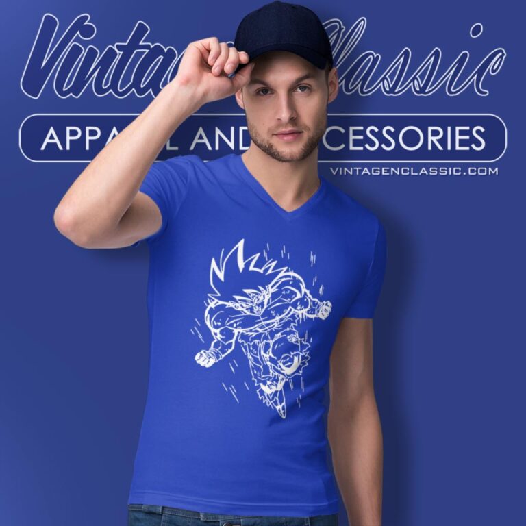 Dragon Ball Z Goku Line V Neck TShirt Dragon Ball Z Goku Line V Neck TShirt