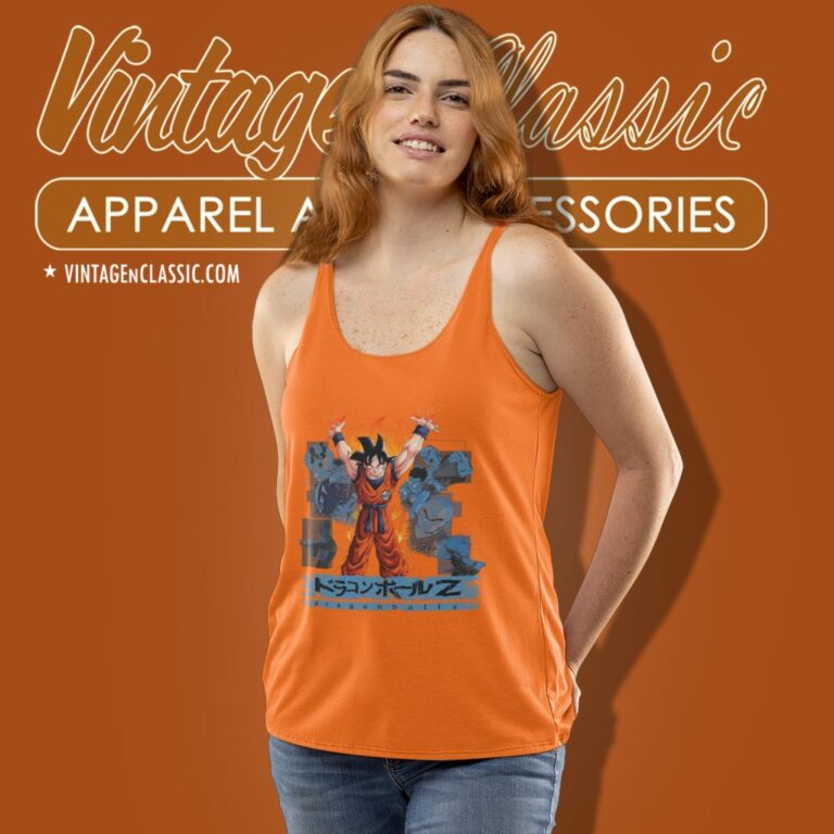 Dragon Ball Z Goku Vintage Graphic Tank Top Racerback Dragon Ball Z Goku Vintage Graphic Tank Top Racerback