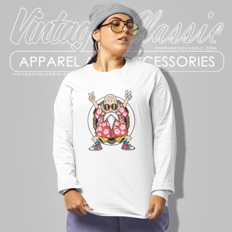 Dragon Ball Z Master Roshi Peace And Love Long Sleeve Tee Dragon Ball Z Master Roshi Peace And Love Long Sleeve Tee