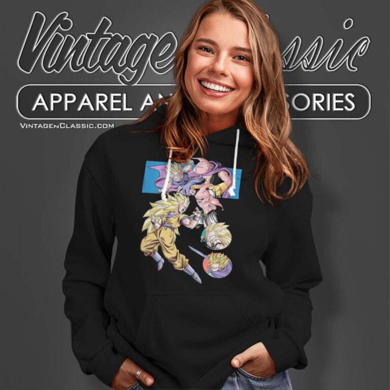 Dragon Ball Z Shirt Majin Buu Vs Gohan Goku Trunks And Vegeta Hoodie Dragon Ball Z Shirt Majin Buu Vs Gohan Goku Trunks And Vegeta Hoodie