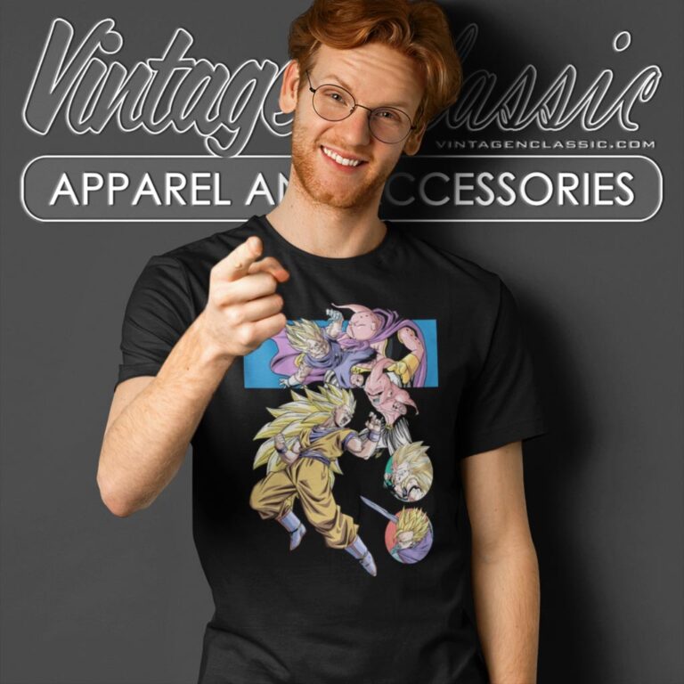 Dragon Ball Z Shirt Majin Buu Vs Gohan Goku Trunks And Vegeta T Shirt Dragon Ball Z Shirt Majin Buu Vs Gohan Goku Trunks And Vegeta T Shirt