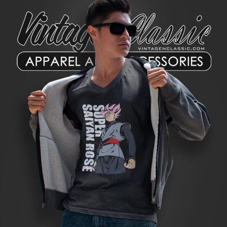 Dragon Ball Z Super Goku Super Saiyan Rose V Neck TShirt Dragon Ball Z Super Goku Super Saiyan Rose V Neck TShirt