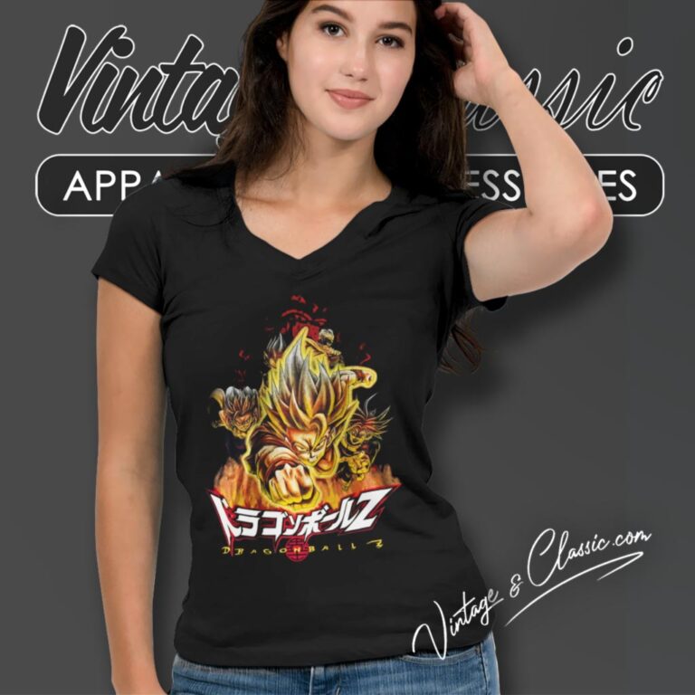 Dragon Ball Z Super Saiyan Goku V Neck TShirt Dragon Ball Z Super Saiyan Goku V Neck TShirt