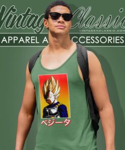 Dragon Ball Z Super Saiyan Vegeta And Kanji Tank Top Racerback