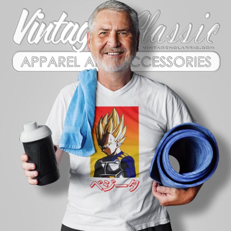 Dragon Ball Z Super Saiyan Vegeta And Kanji V Neck TShirt Dragon Ball Z Super Saiyan Vegeta And Kanji V Neck TShirt